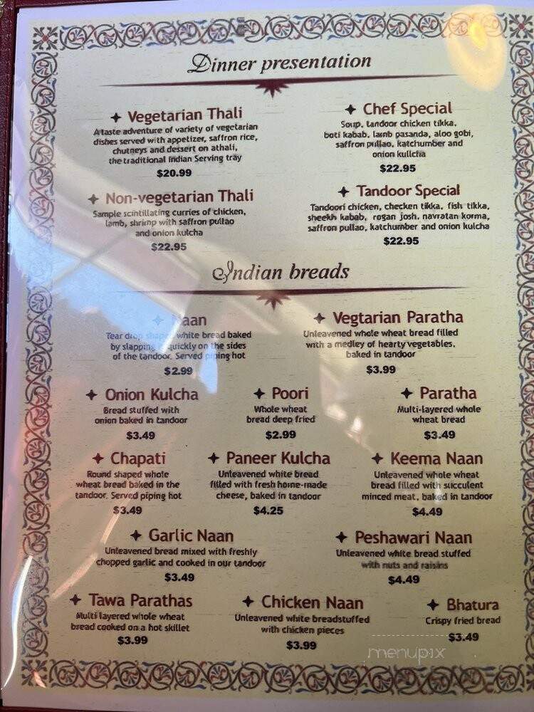 Tandoor India Restaurant - Cincinnati, OH menu_pic