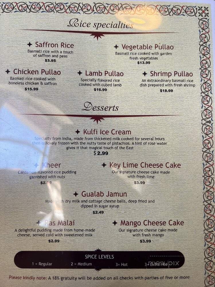 Tandoor India Restaurant - Cincinnati, OH menu_pic