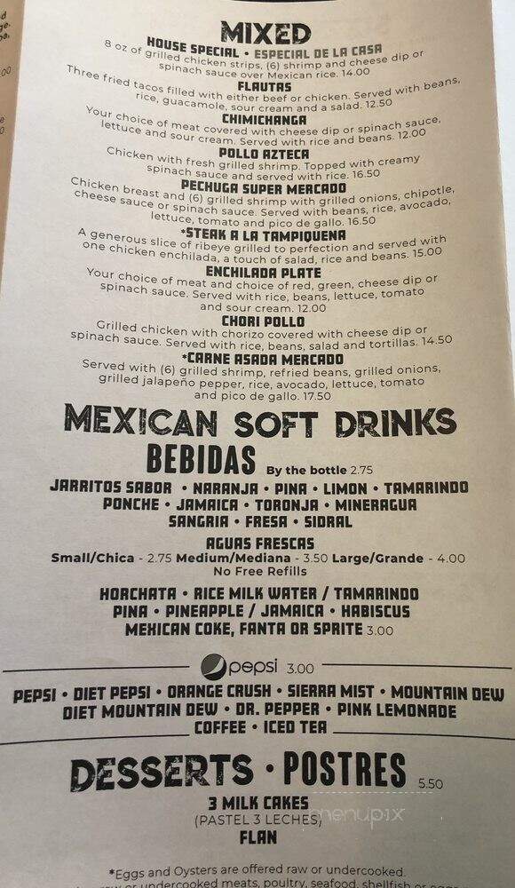 Taqueria Mercado - Fairfield, OH menu_pic
