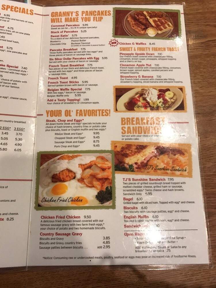 Tee Jaye's Country Place - Reynoldsburg, OH menu_pic