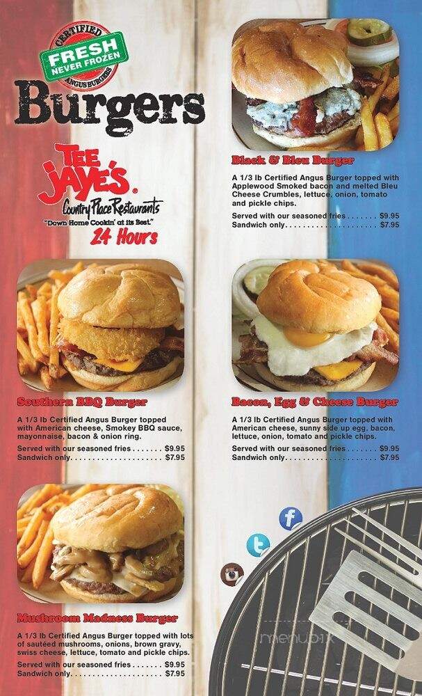 Tee Jaye's Country Place - Zanesville, OH menu_pic