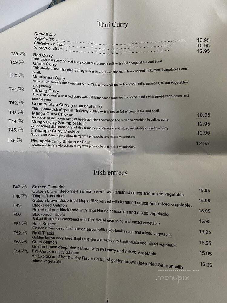 Thai House - Elyria, OH menu_pic