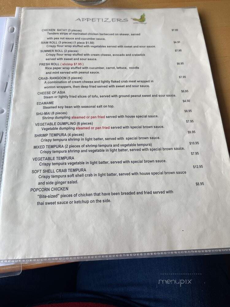 Thanyapoin Corp - Cincinnati, OH menu_pic