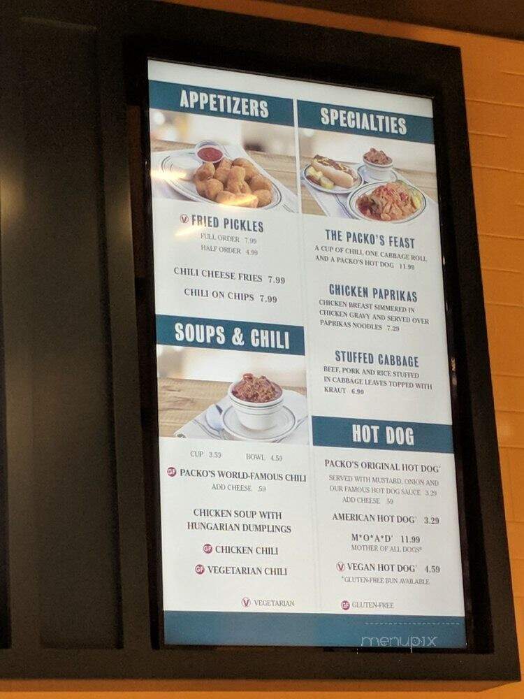 Tony Packo's Express - Maumee, OH menu_pic