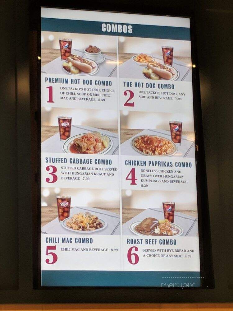 Tony Packo's Express - Maumee, OH menu_pic