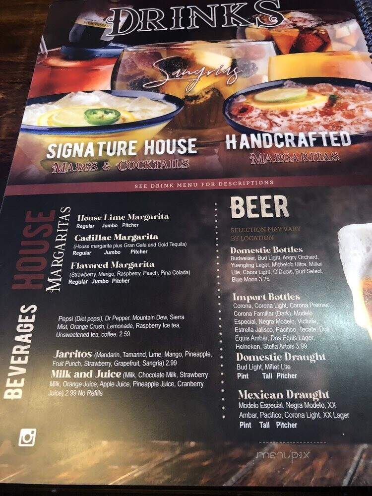 Tres Potrillos - Galloway, OH menu_pic