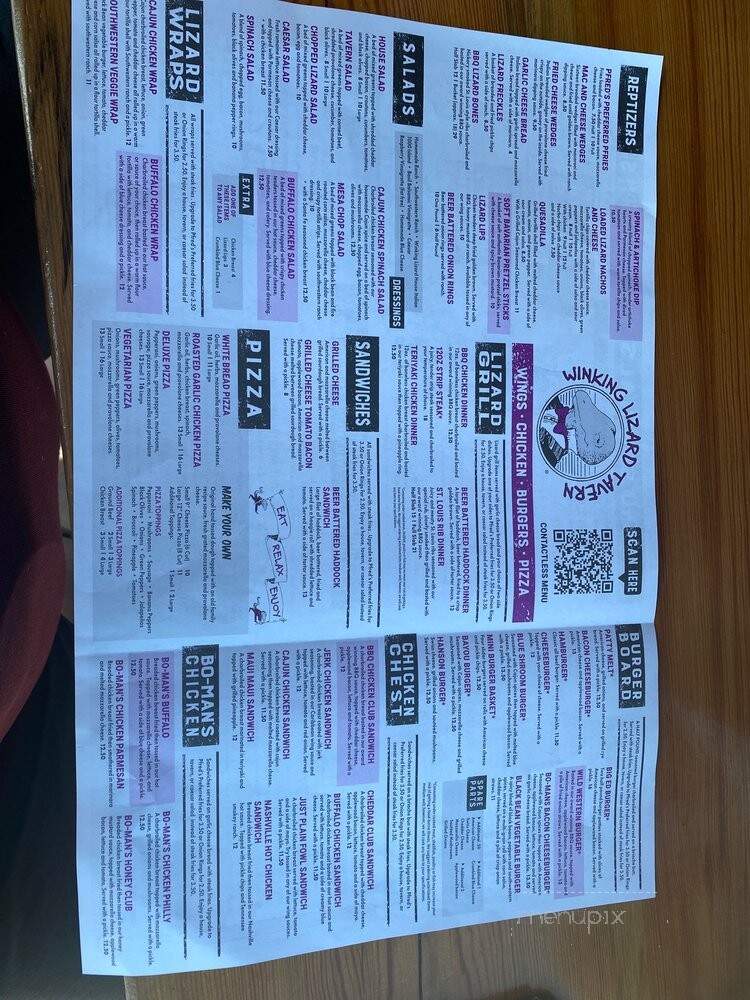 Winking Lizard Tavern - Cleveland, OH menu_pic
