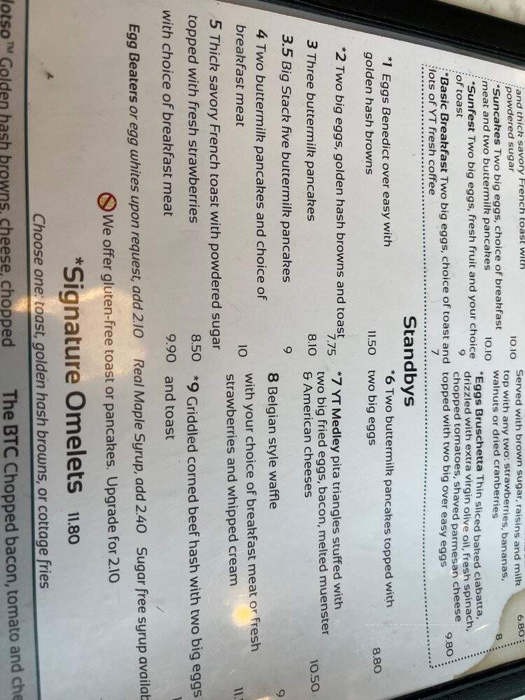 Yours Truly Restaurant - Cleveland, OH menu_pic