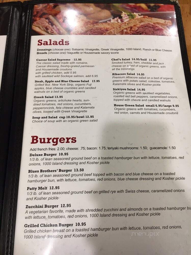 Brother's Restaurant - Ashland, OR menu_pic