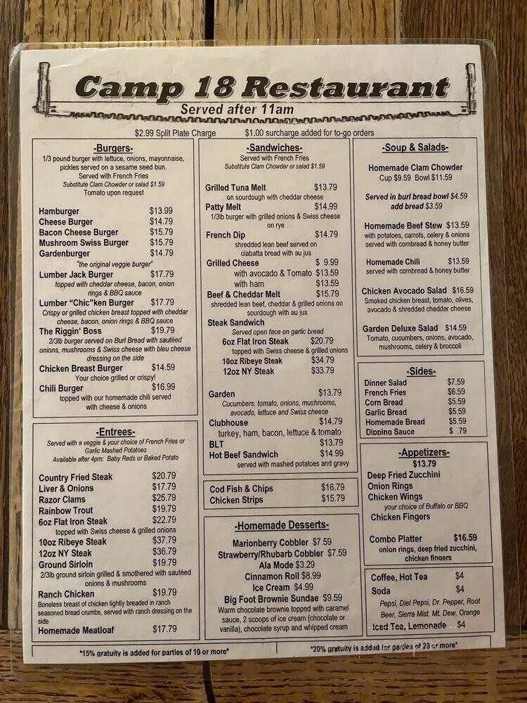 Camp 18 Restaurant - Seaside, OR