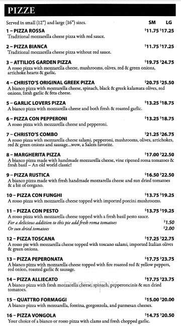Christos Pizzeria - Salem, OR