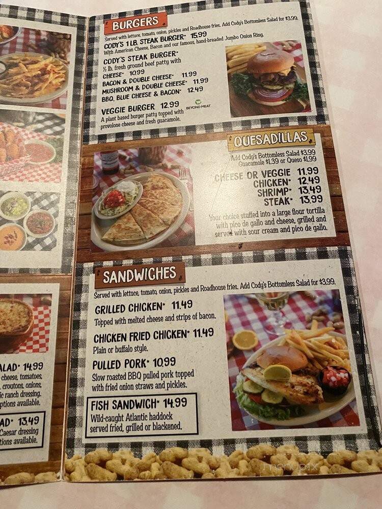 Cody's Restaurant - Pendleton, OR menu_pic