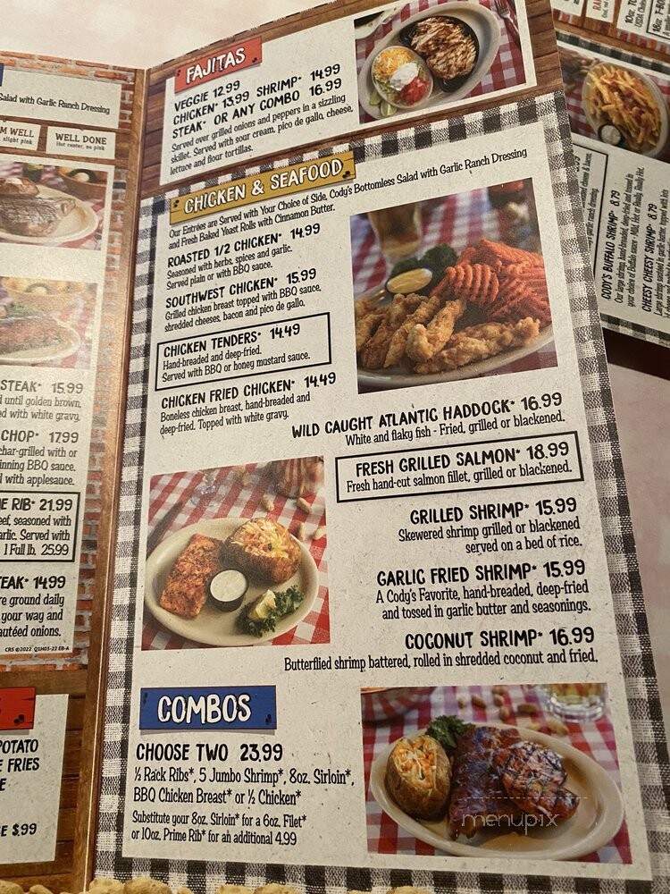 Cody's Restaurant - Pendleton, OR menu_pic