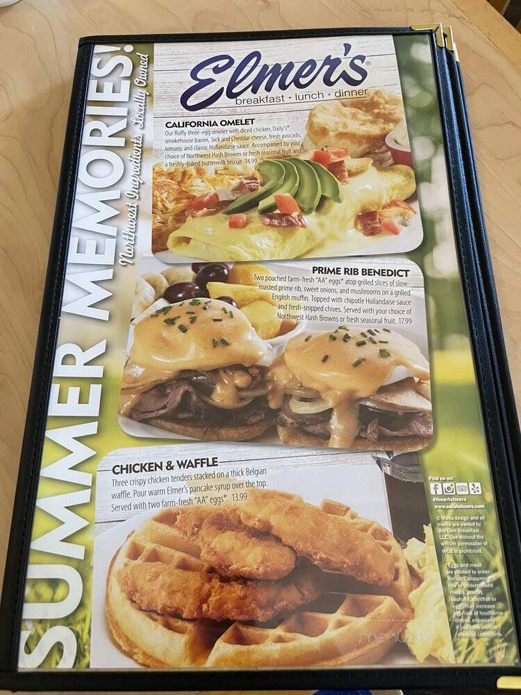 Elmer's Breakfast-Lunch-Dinner - Woodburn, OR menu_pic