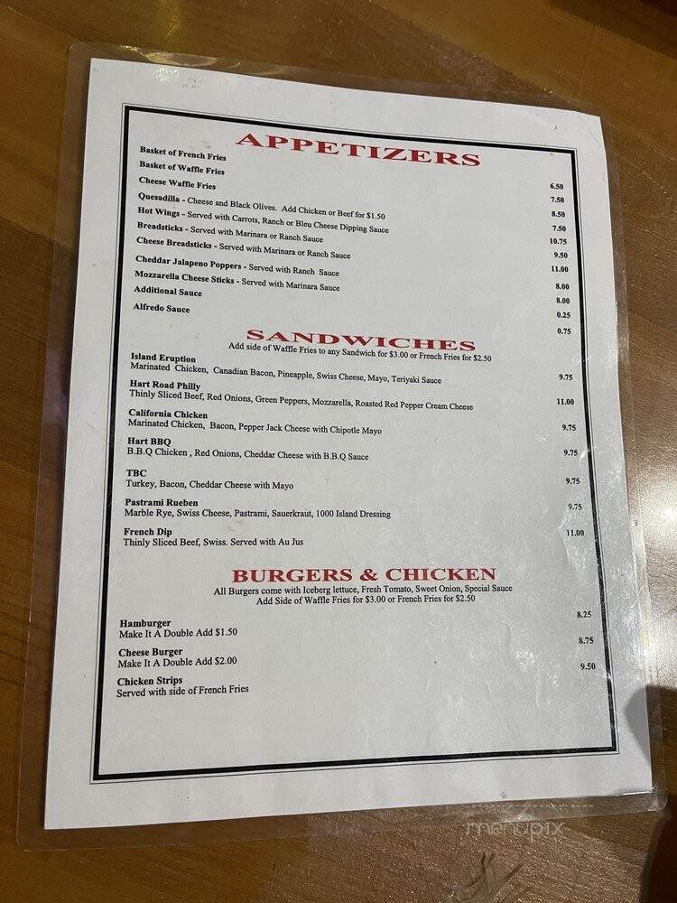 Hart Road Pizza & Sports Bar - Beaverton, OR menu_pic