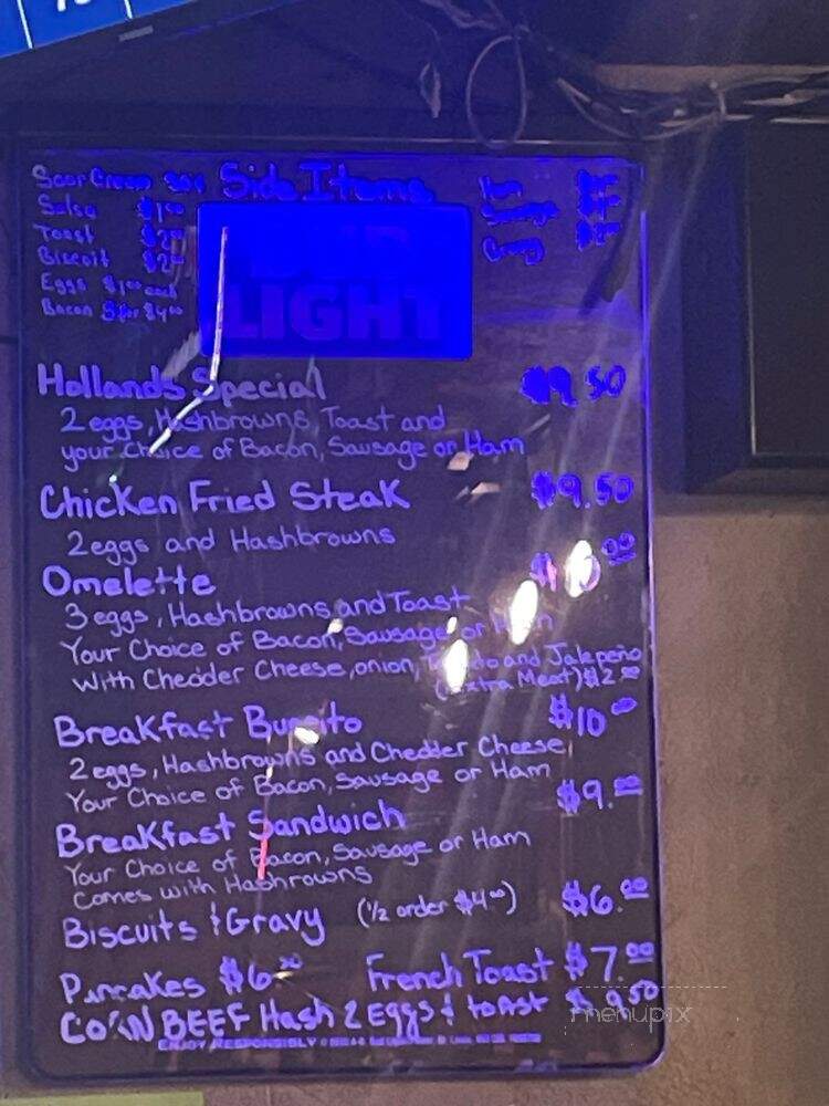 Holland's Bar & Grill - Salem, OR menu_pic