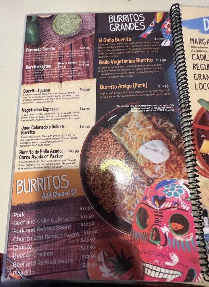 Juan Colorado - Wilsonville, OR menu_pic