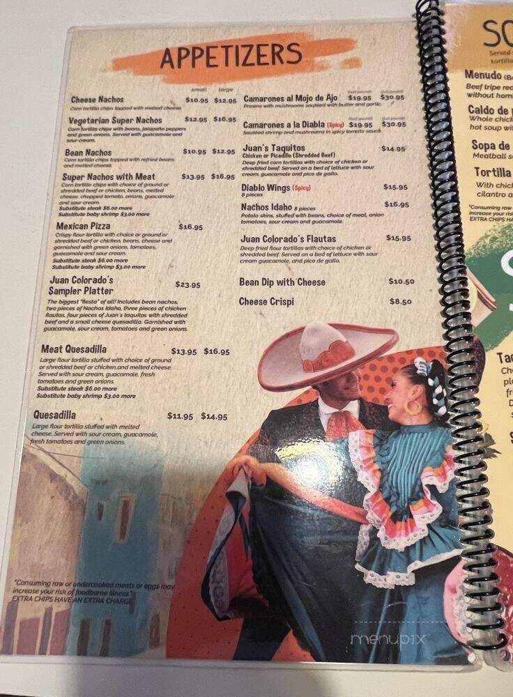 Juan Colorado - Wilsonville, OR menu_pic