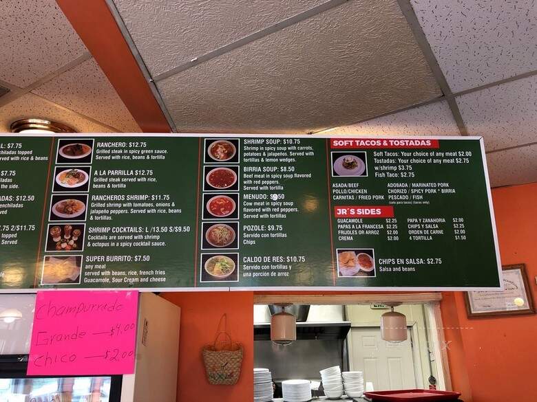 Juniors Taqueria - Salem, OR menu_pic