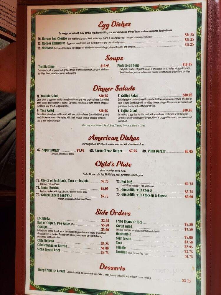 La Fiesta Mexican Restaurant - Pendleton, OR menu_pic