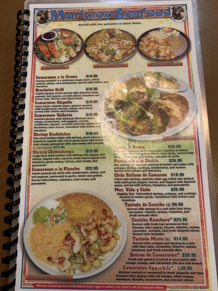 La Hacienda Real - Keizer, OR menu_pic