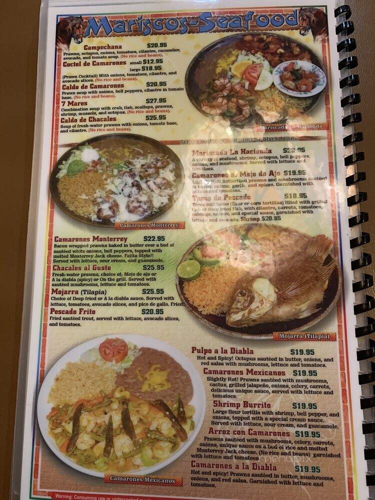 La Hacienda Real - Keizer, OR menu_pic
