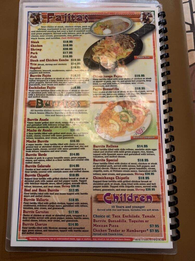 La Hacienda Real - Keizer, OR menu_pic
