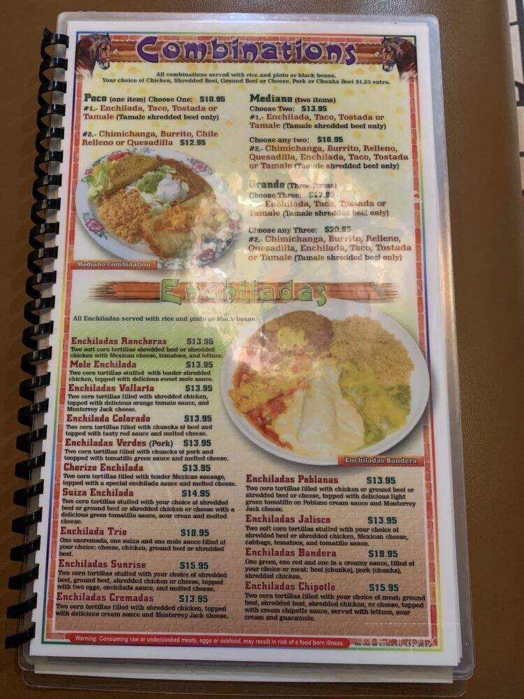 La Hacienda Real - Keizer, OR menu_pic