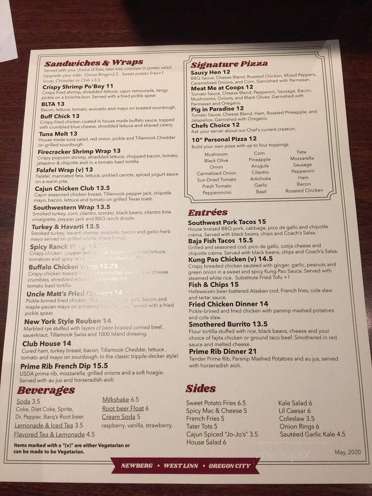 Lil' Cooperstown - West Linn, OR menu_pic