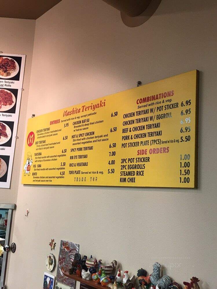 Mashita Teriyaki III - Tualatin, OR menu_pic