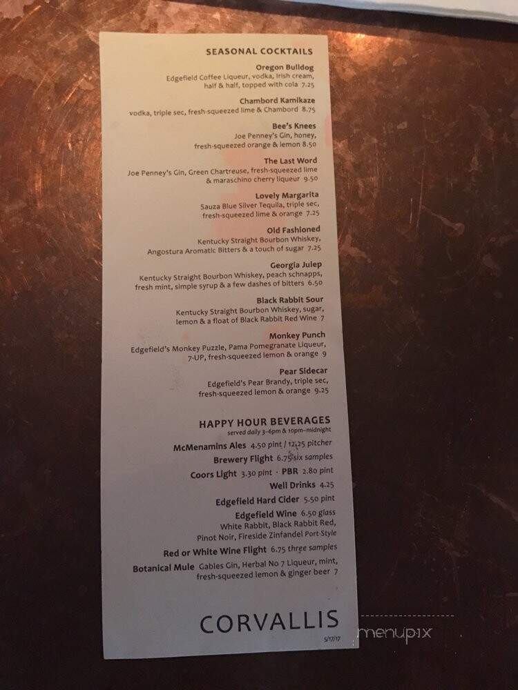 McMenamins - Corvallis, OR menu_pic