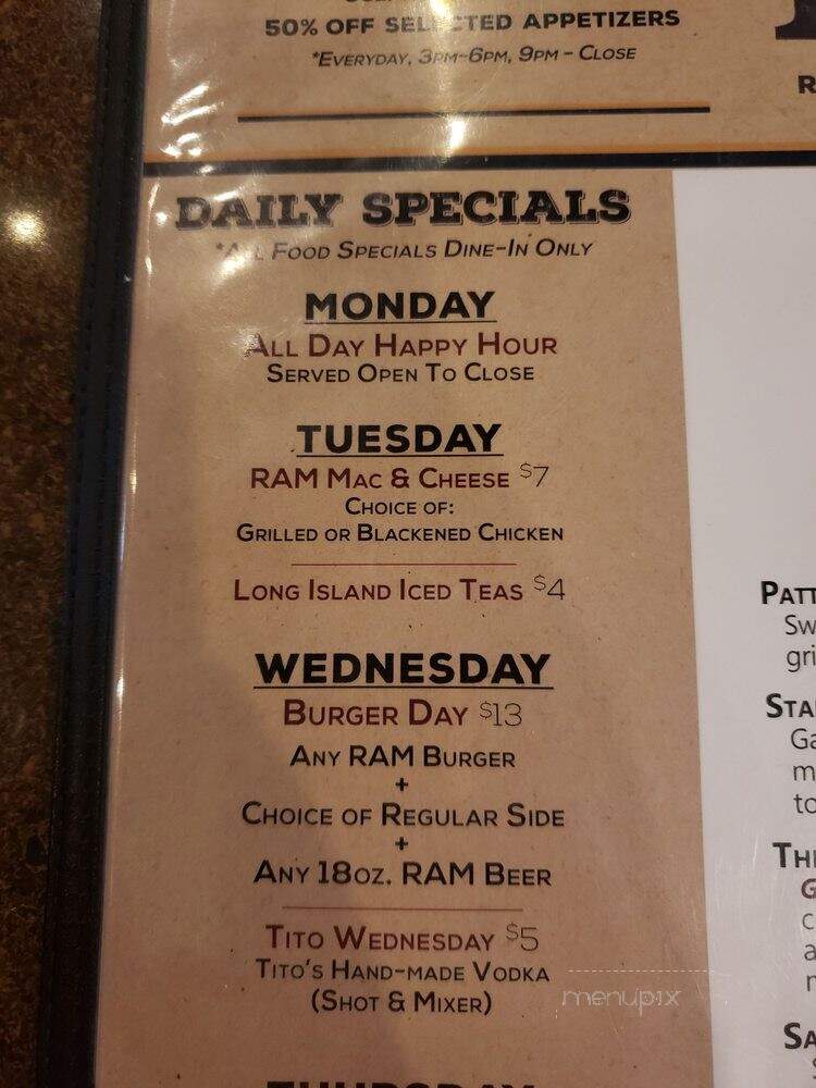 Ram Restaurant & Big Horn Brew - Salem, OR menu_pic