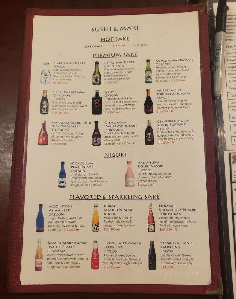 Sushi & Maki - Hillsboro, OR menu_pic