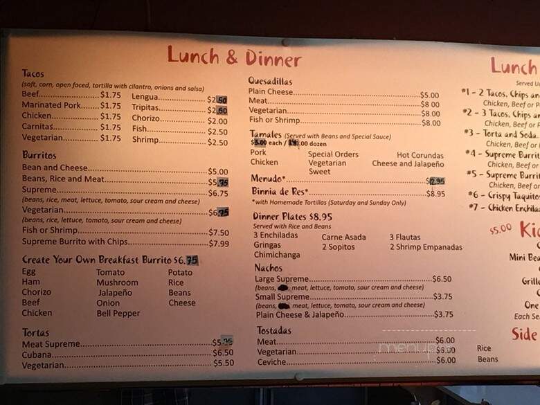 Taqueria El Gallo - Medford, OR menu_pic