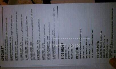 Thai Dish Cuisine - Canby, OR menu_pic