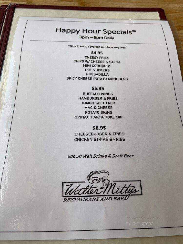 Walter Mitty's - Lake Oswego, OR menu_pic