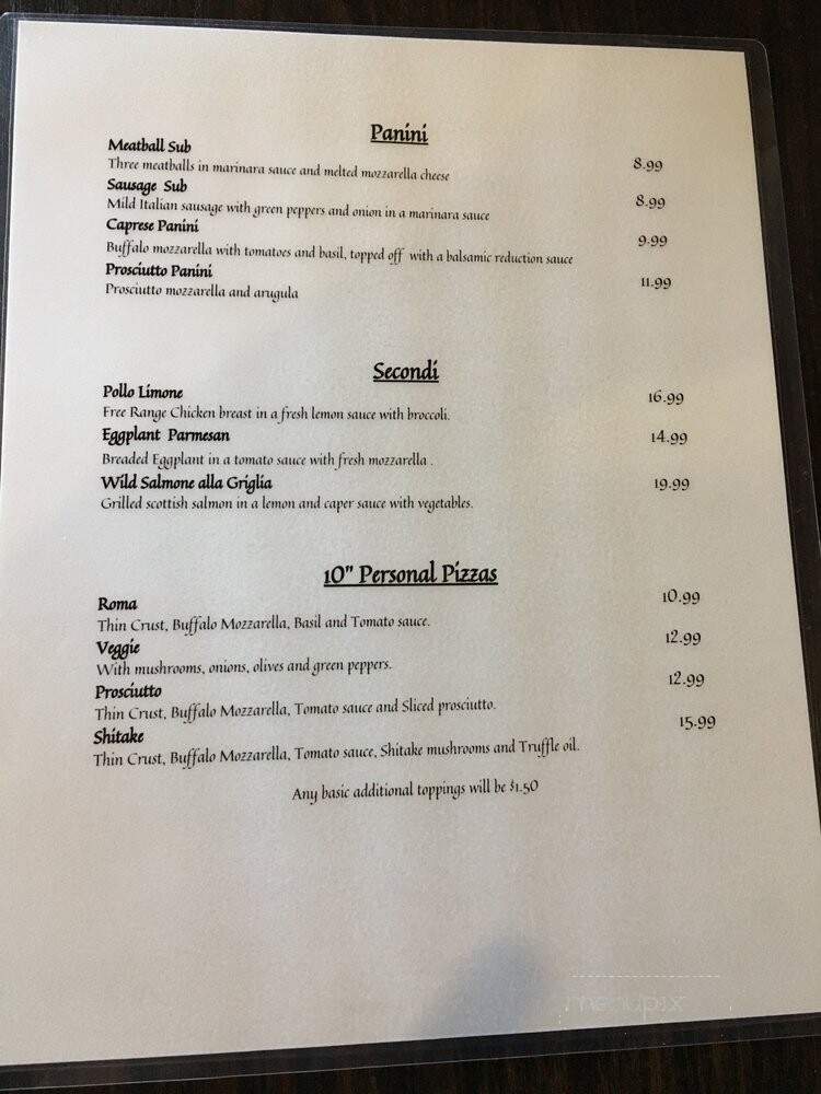 Angelino's Trattoria - Toluca Lake, CA menu_pic