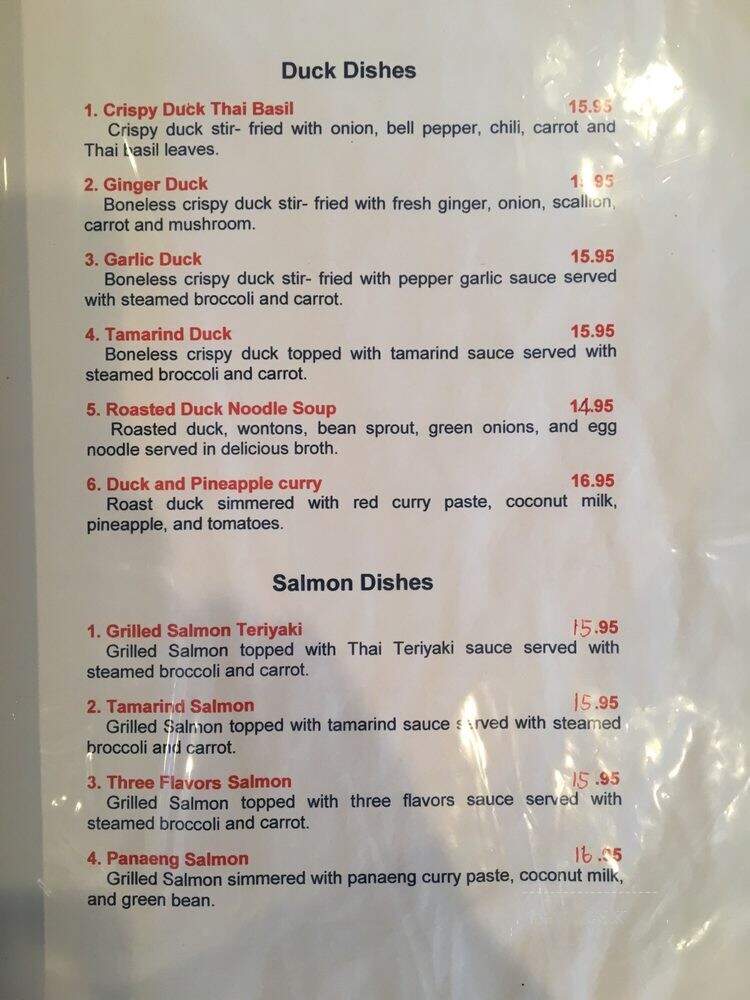 Bangkok Thai Cuisine - Dover, DE menu_pic