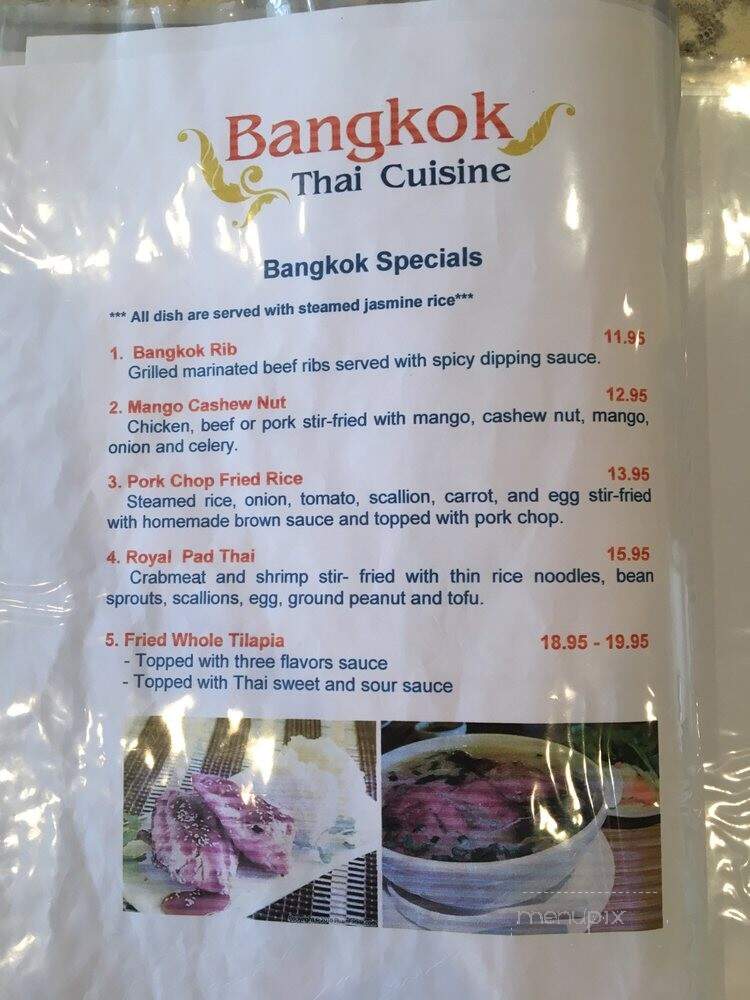 Bangkok Thai Cuisine - Dover, DE menu_pic