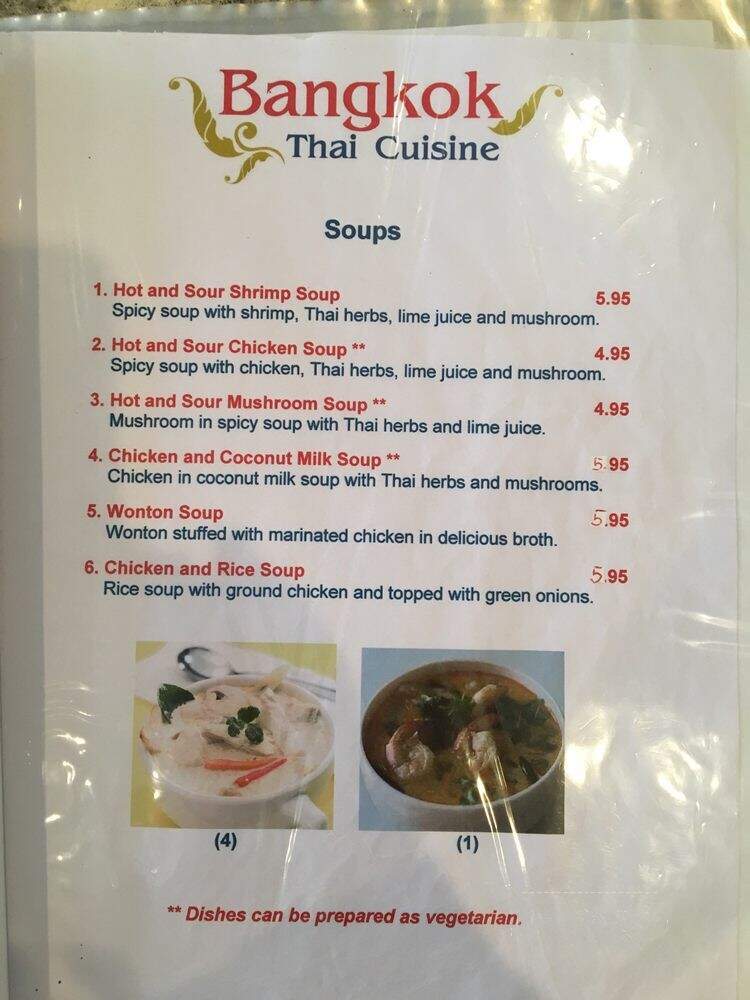 Bangkok Thai Cuisine - Dover, DE menu_pic