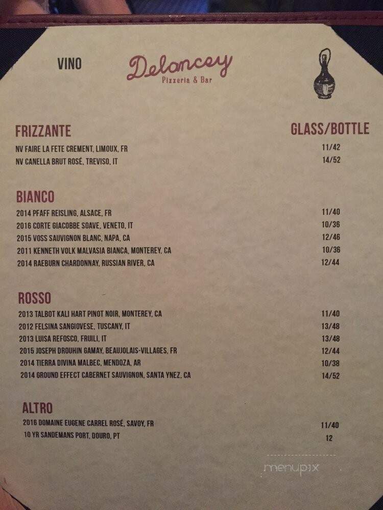 Delancey - Los Angeles, CA menu_pic