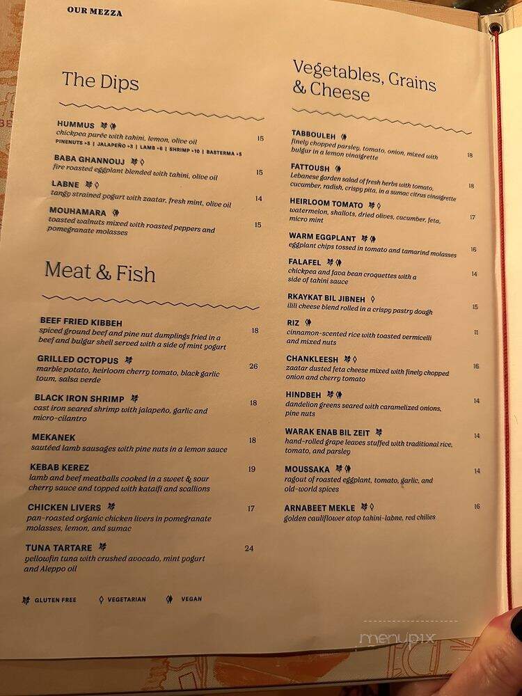 Ilili - New York, NY menu_pic