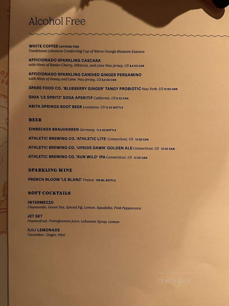 Ilili - New York, NY menu_pic