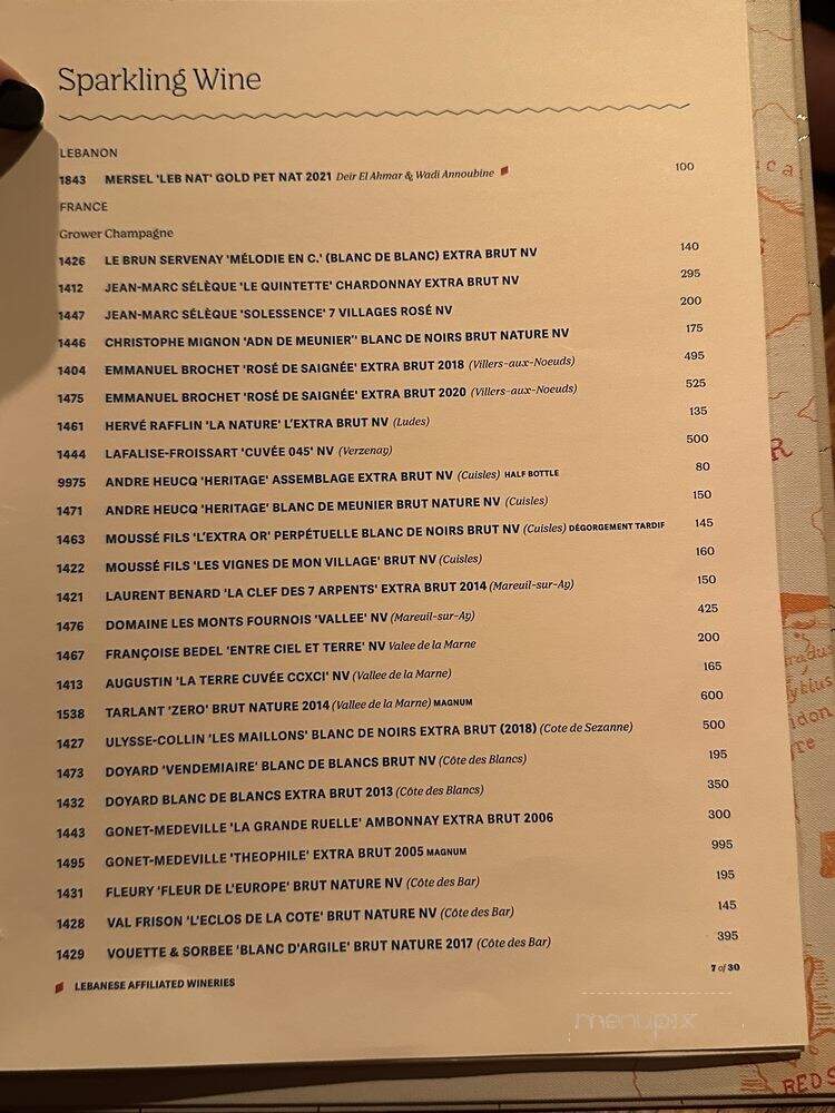 Ilili - New York, NY menu_pic