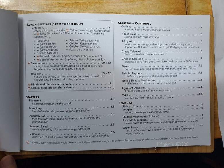 Moshi Moshi - Seattle, WA menu_pic