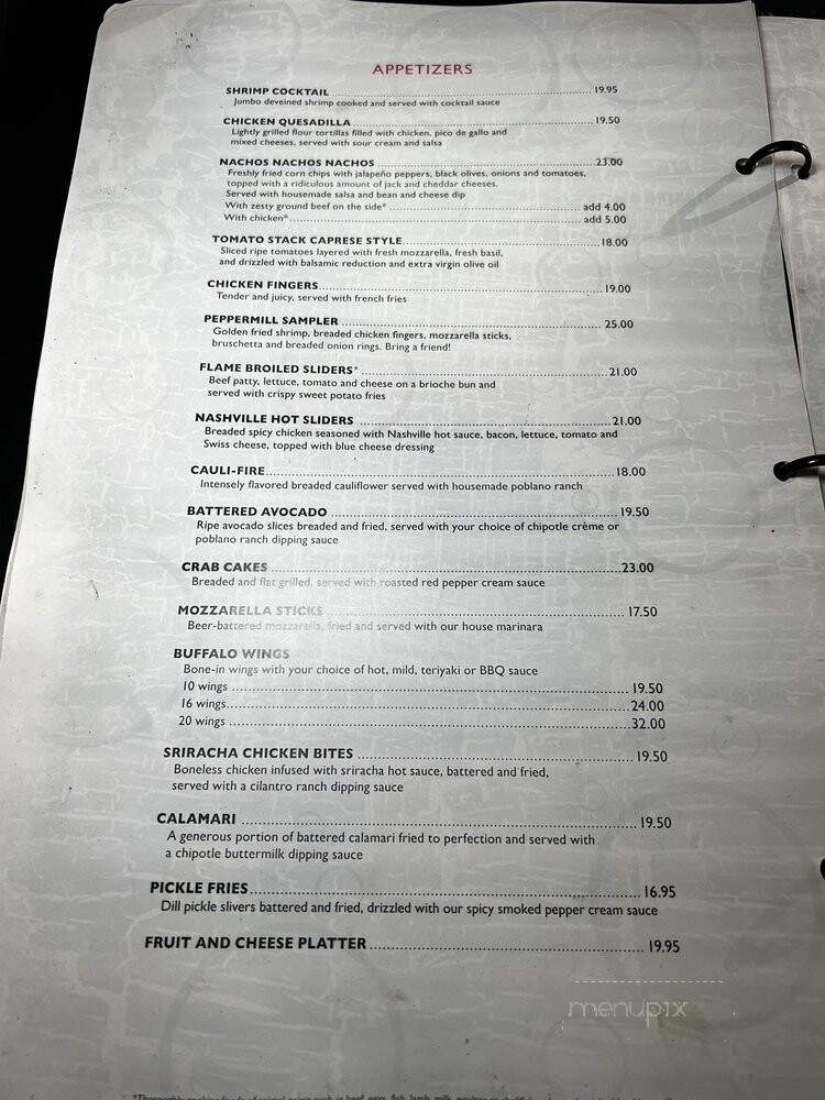 Peppermill - Las Vegas, NV menu_pic