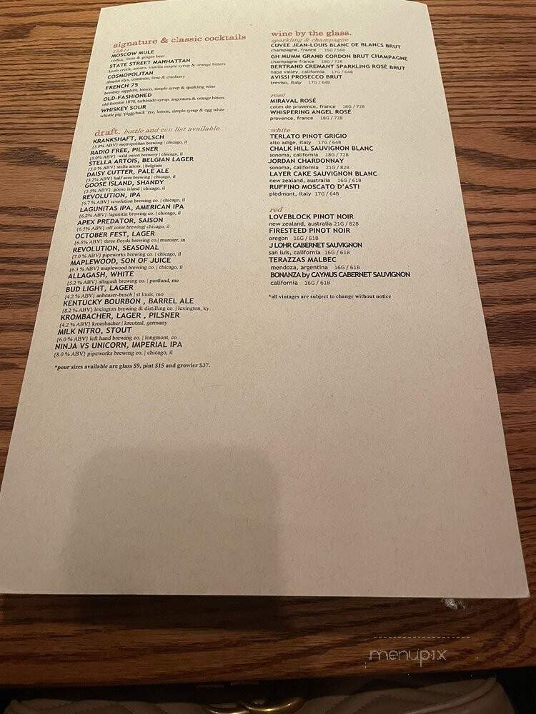 State and Lake - Chicago, IL menu_pic
