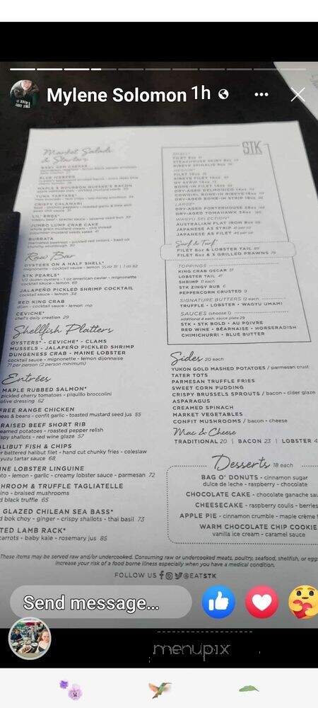 STK - West Hollywood, CA menu_pic