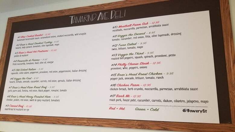 Tamarind Ave. Deli - Los Angeles, CA menu_pic