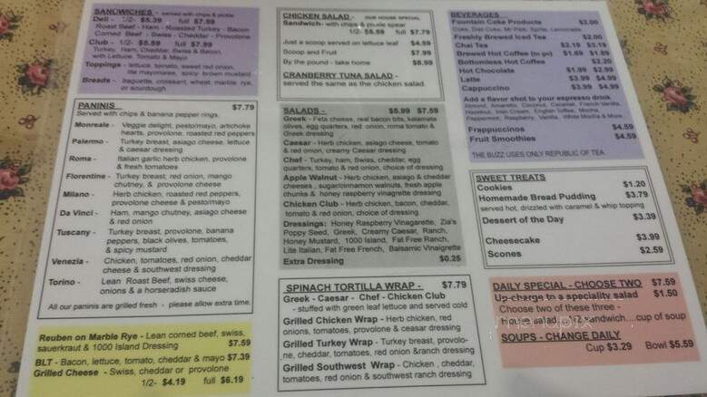 The Buzz Cafe - Benton, IL menu_pic